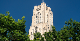 The Cathedral of Learning in Summer.