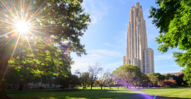 Cathedral of Learning on a sunny day 